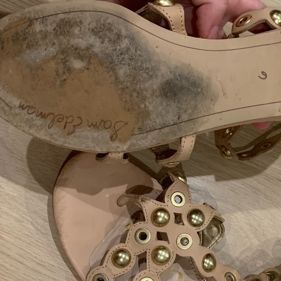 Sam Edelman Tan Gladiator with Gold Studs - Picture 5 of 5